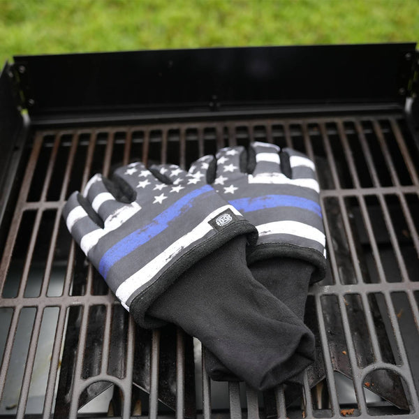 Rescue Grilling Gloves Thin Blue Line Edition